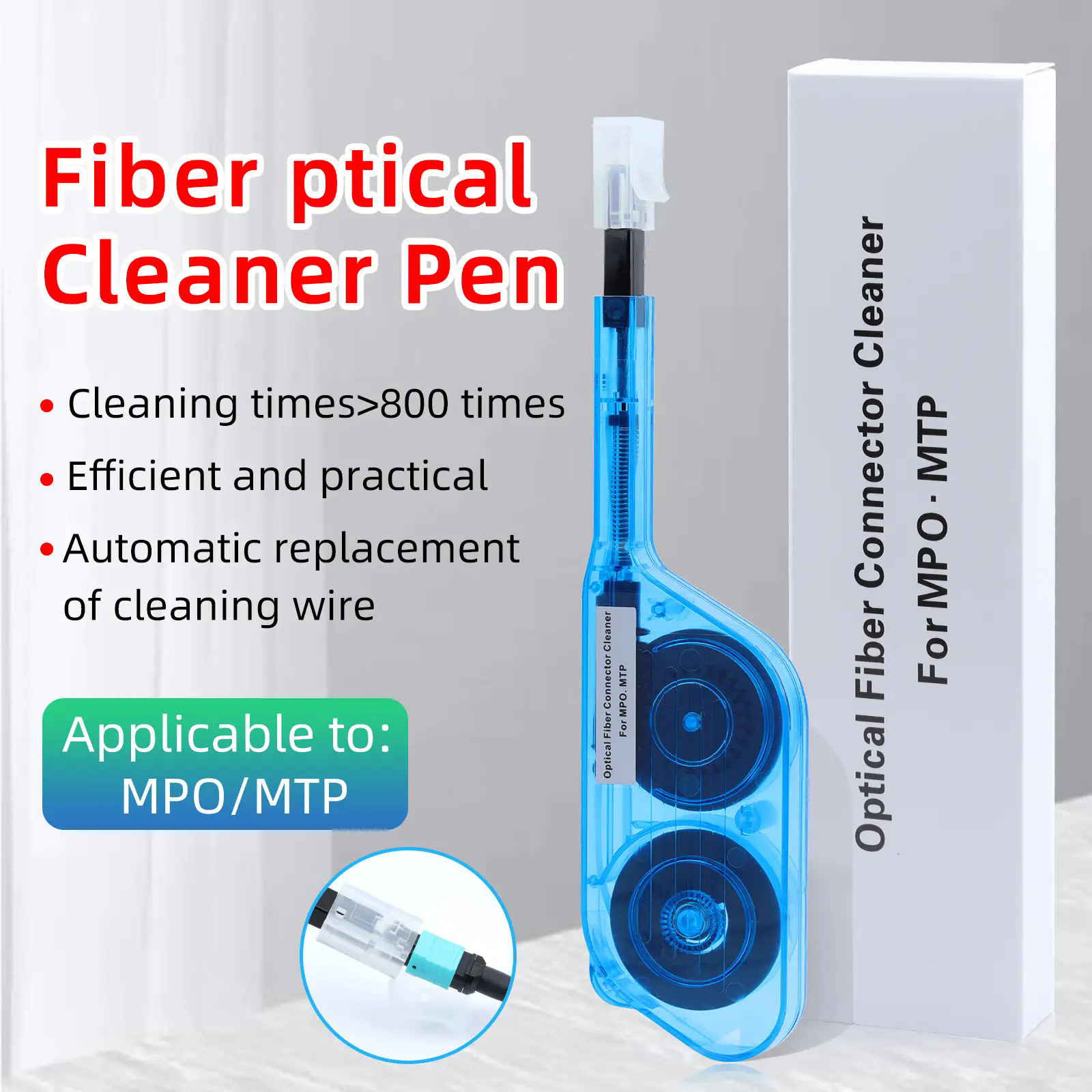 Fiber Optic Cleaning Tool NFC IBC MPO One Click Cleaner For MPO MTP ...