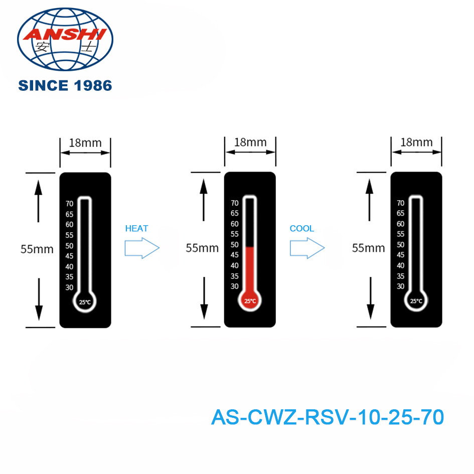 Temperature Changing Sticker Reversible Temperature Sensitive Color Changing Sticker For 50C 122 ...