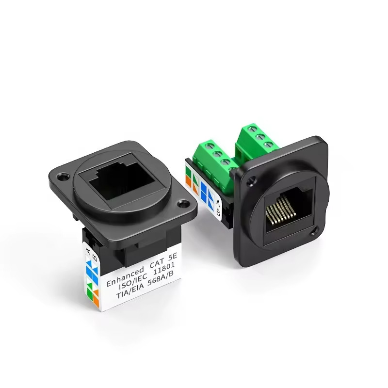RJ45 D Type CAT5E UTP Keystone Jack Toolless Female Jack Panel Mount ...