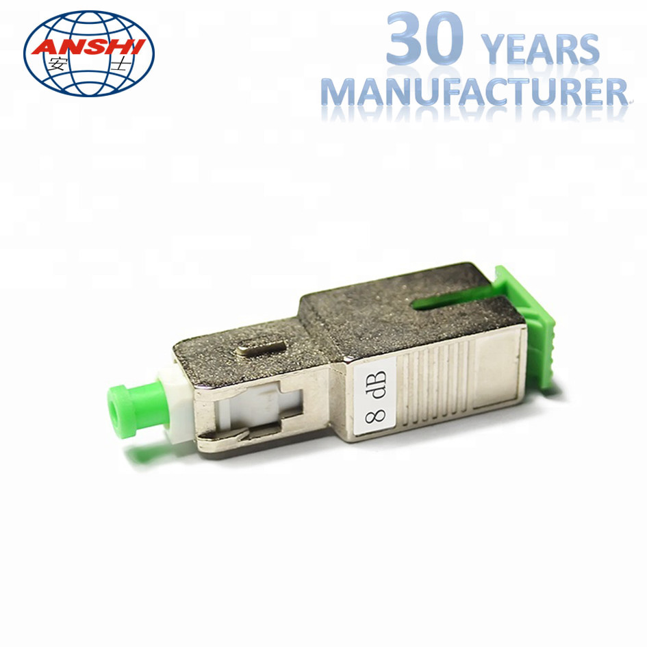 Metal Fiber Optic Accessories Fiber Optical Attenuator SC APC 5dB 7dB 10dB