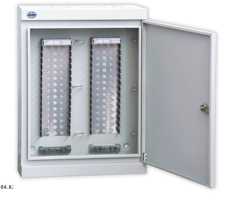 Wall Mount Fiber Box For LSA Module , 100 - 1600 Pair Key Lock Cable Distribution Cabinet