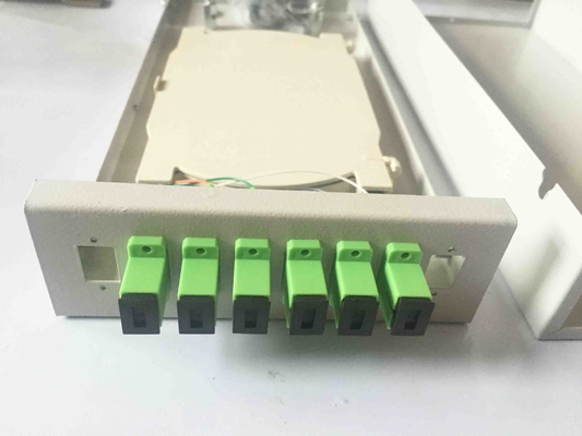 300 * 130 * 45  Fiber Distribution Box 6 Cores Small Size SC / APC With Adaptor