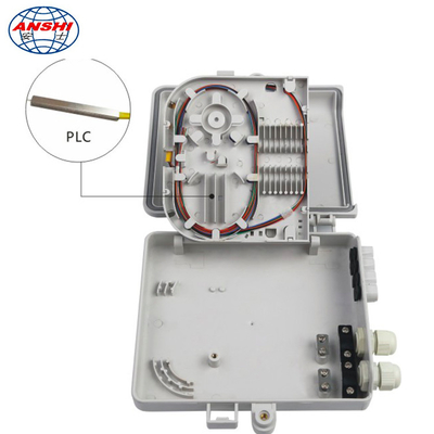 8 core Wall Mount Fiber Distribution Box with PLC splitter waterproof outdoor FAT Box