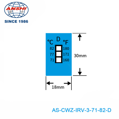 Non-Reversible Temperature Sensitive Label 37-65℃ 8 Level