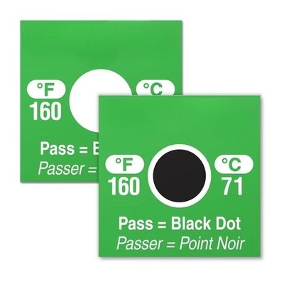 Irreversible Waterproof Temperature Sensitive Labels 40-180℃