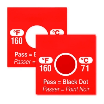 Irreversible Waterproof Temperature Sensitive Labels 40-180℃