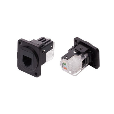 RJ45 D Type CAT5E UTP Keystone Jack Toolless Female Jack Panel Mount Telecommunications