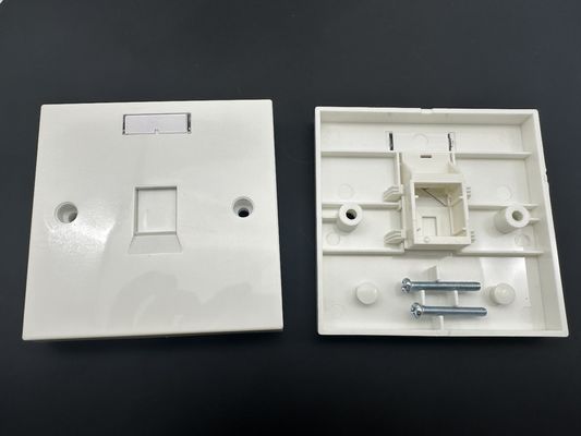 ANSHI British Style Flat 1 port 2 Port Faceplate RJ45 Frame 86*86MM