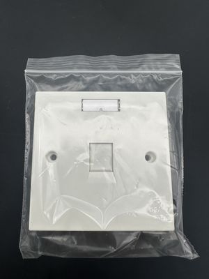 ANSHI British Style Flat 1 port 2 Port Faceplate RJ45 Frame 86*86MM