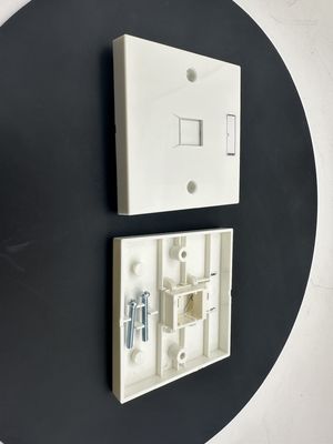 ANSHI British Style Flat 1 port 2 Port Faceplate RJ45 Frame 86*86MM