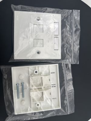 ANSHI British Style Flat 1 port 2 Port Faceplate RJ45 Frame 86*86MM