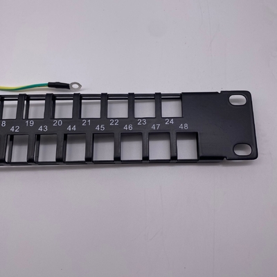 Modular High Density Zig Zag patch panel, 48xRJ45/u/s, unequipped, 1U