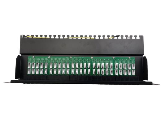 19 Inch 1U 50 Port Krone IDC Voice Patch Panel with Corrosion Resistant Steel