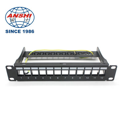 19 Inch 32 Port Empty STP FTP Shielded RJ45 Patch Panel CAT5E CAT6 Rack Mount Network Distribution Panel