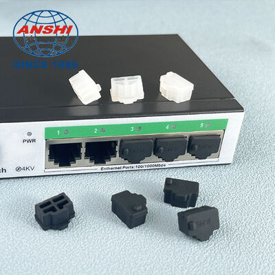 Silicone Black Corrosion Resistant RJ45 Port Dust Cover for Ethernet Port Protection