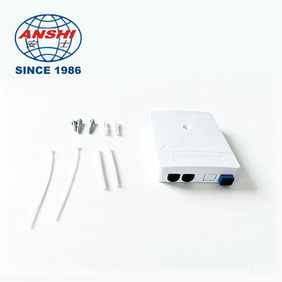 Fiber Optic Wall Socket 1-Core Mini FTTH Invisible Optical Patch Panel Terminal Box for 3G and 4G Networks