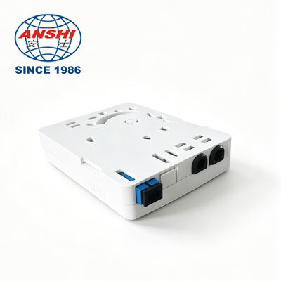 Fiber Optic Wall Socket 1-Core Mini FTTH Invisible Optical Patch Panel Terminal Box for 3G and 4G Networks