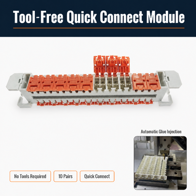 3M 10 Pair Tool-less Jelly Filled Quick Connection LSA Plus Module for High Integrity Network Reliability