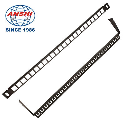 0.5U 19 Inch 24 Port UTP Empty Blank Patch Panel, Unshielded Highly Integrated Rack Mount Steel Patch Panel