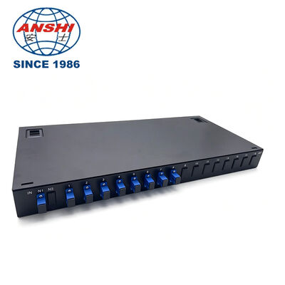 1U Rack Mount Symmetrical Split PLC Splitter, Aluminium Box ZG Tech for ODF Data Center