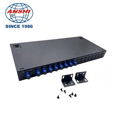 1U Rack Mount Symmetrical Split PLC Splitter, Aluminium Box ZG Tech for ODF Data Center