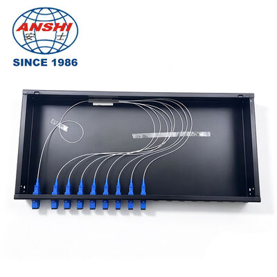 1U Rack Mount Symmetrical Split PLC Splitter, Aluminium Box ZG Tech for ODF Data Center