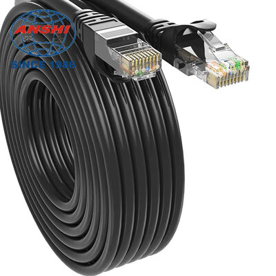CAT6 RJ45 UTP Patch Cord 24AWG Black Bare Copper Network Ethernet LAN Cable