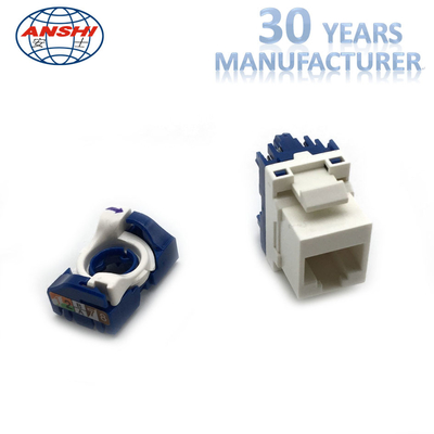 Toolless and Rotatable RJ45 Keystone Jack with 180 Degree Rotation for CAT6 Cables and High Speed Data