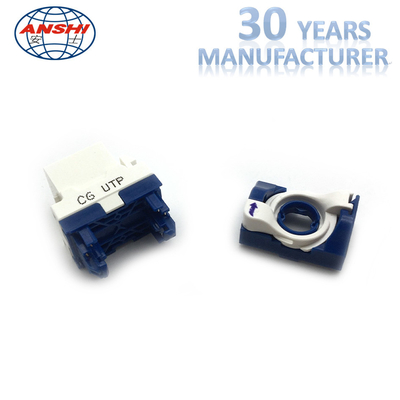 Toolless and Rotatable RJ45 Keystone Jack with 180 Degree Rotation for CAT6 Cables and High Speed Data