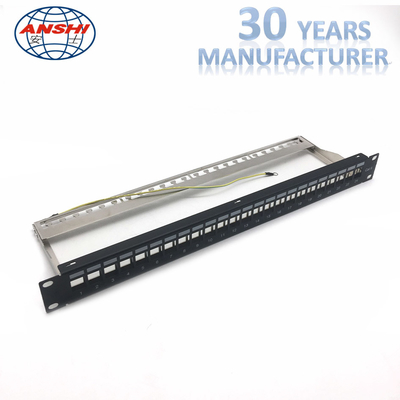 Unloaded Blank Rack Mount Patch Panel STP Shielded Network Patch Panel Modular Type