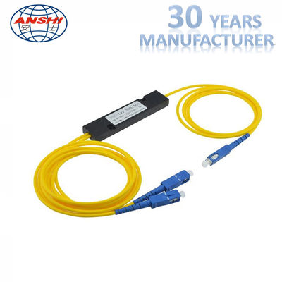 1:2  1:4 SC/UPC SC/APC High Reliability FTTH Distribution Box PLC Splitter For Passive Optical Network