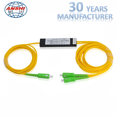 SC / UPC SC / APC PLC Fiber Optic Splitter 1x2 Cassette Type